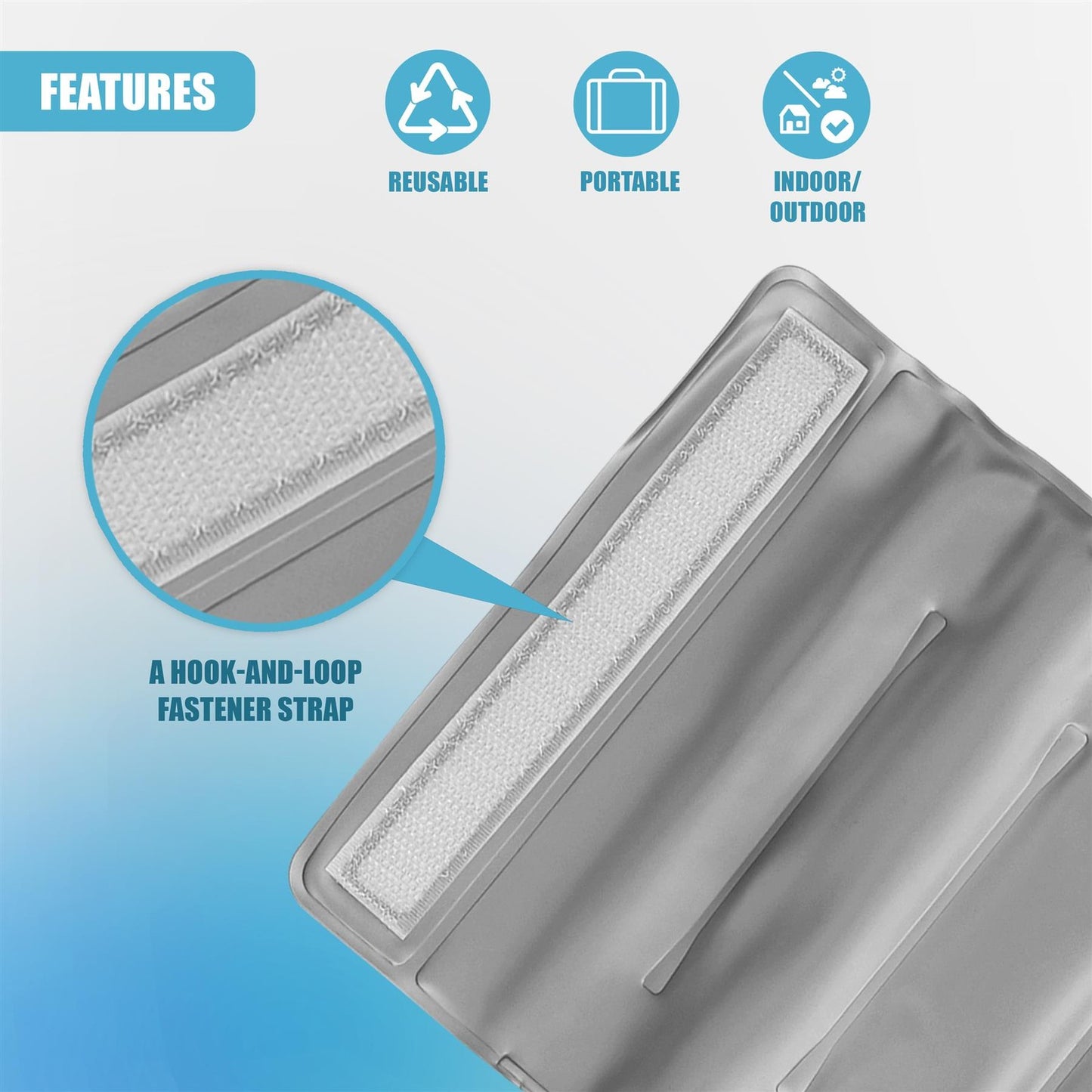 Flexible Ice Pack Cooler Pack for Travel Picnic Camping Bottle Jacket Reusable