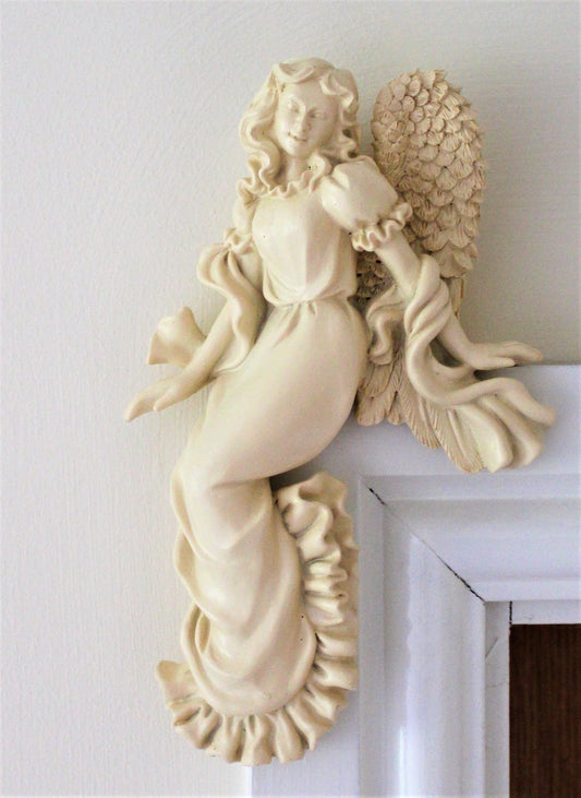 Door Frame Angel Wings Wall Sculpture Ornament Garden Home Decor Secret Fairy