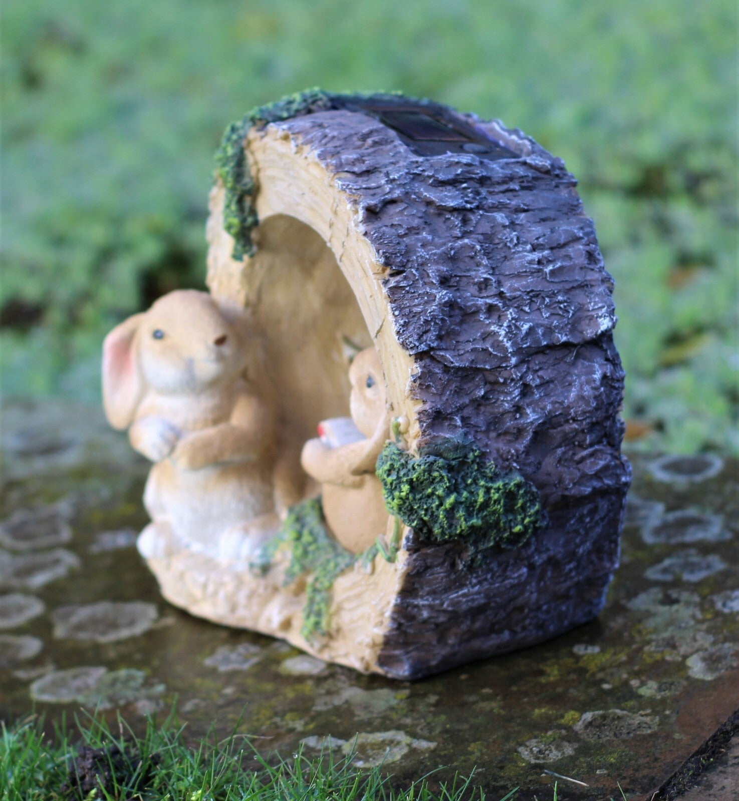 Garden Ornament Solar Powered Decorative Animal Rabbit Bunny Light Up