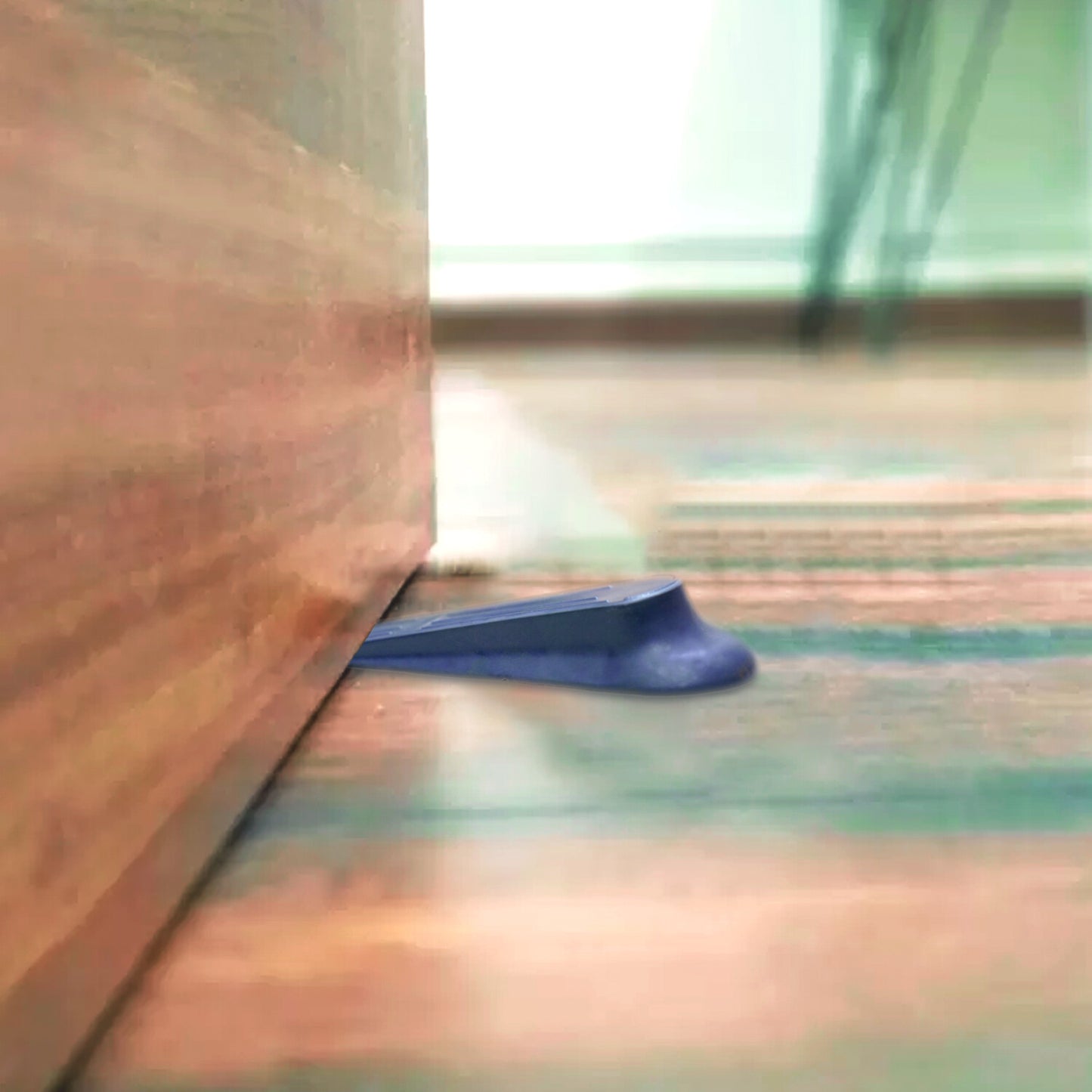 Door Wedge Shaped Plastic Door Stops Non-Slip Black Door Buffers for Office Home