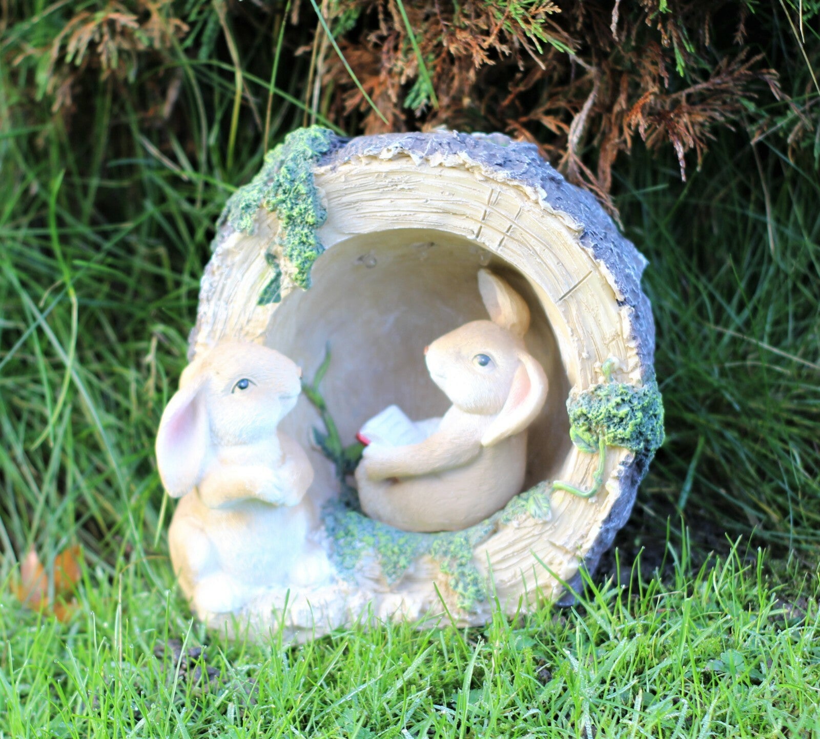 Garden Ornament Solar Powered Decorative Animal Rabbit Bunny Light Up