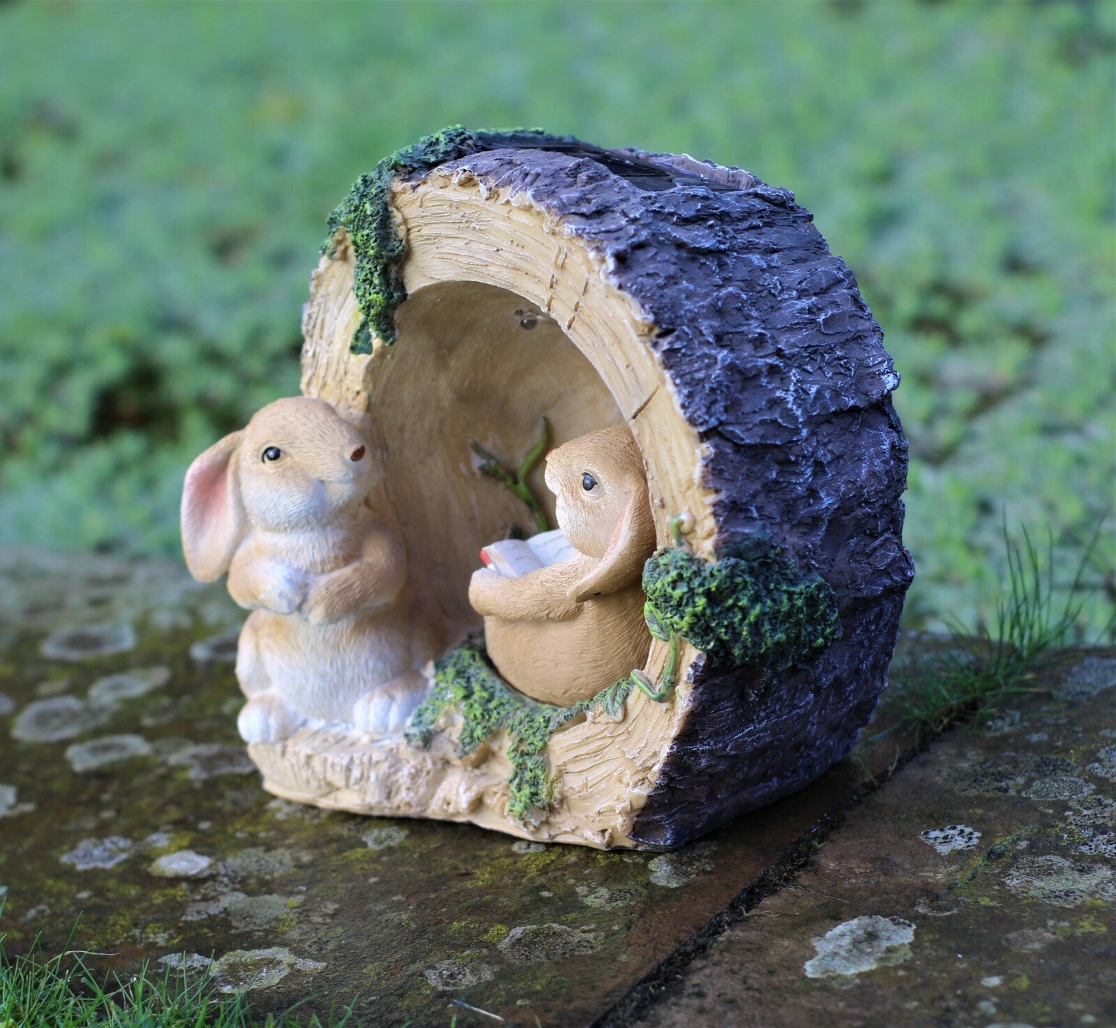 Garden Ornament Solar Powered Decorative Animal Rabbit Bunny Light Up