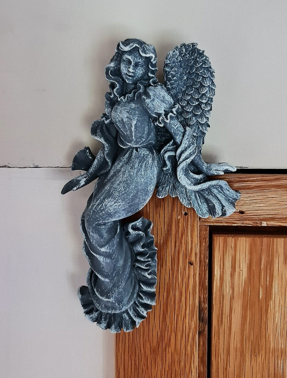 Door Frame Angel Wings Wall Sculpture Ornament Garden Home Decor Secret Fairy