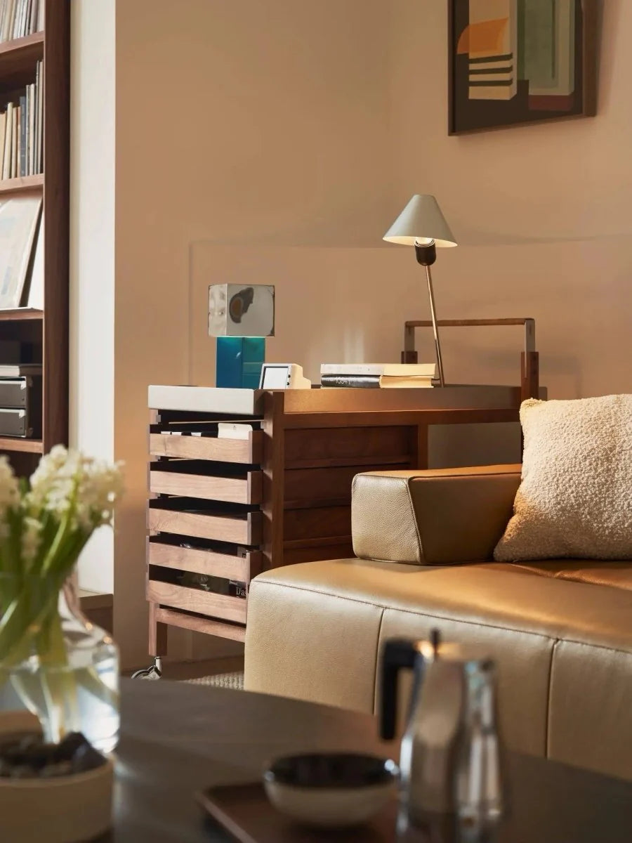 Modern Geometric Memphis Portable Dimmable Lamp - Bauhaus Pivot ATD7 Table Lamp