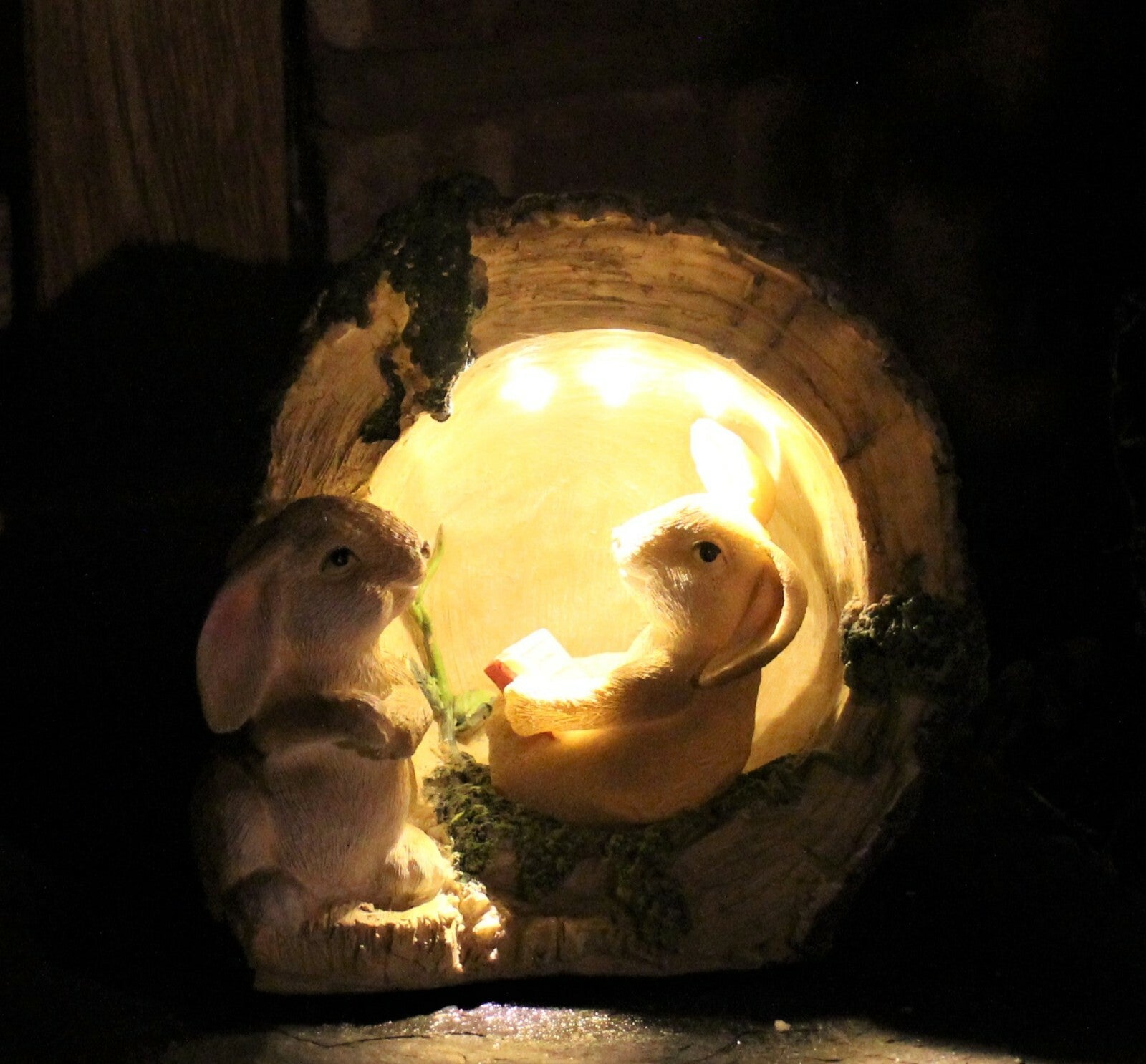 Garden Ornament Solar Powered Decorative Animal Rabbit Bunny Light Up