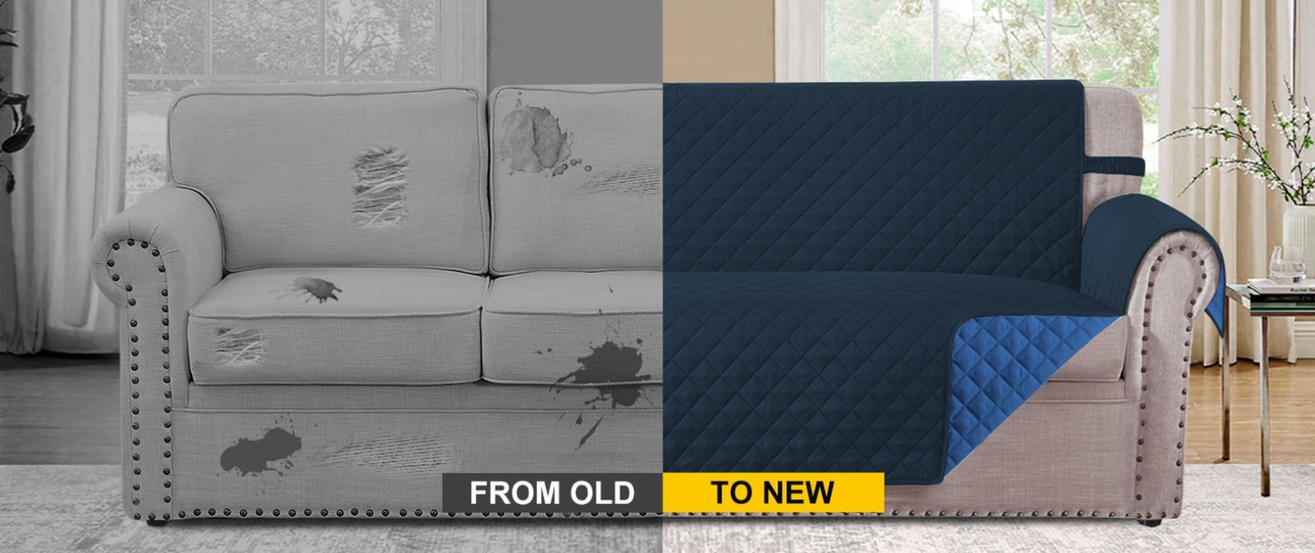 Non Slip Sofa Quilted Slip Covers Water Resistant Pet Protectors 1/2/3 Seater UK