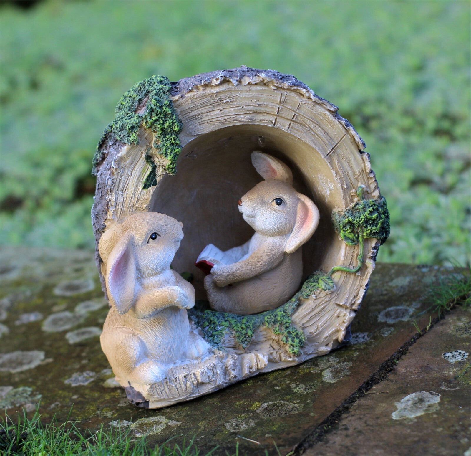 Garden Ornament Solar Powered Decorative Animal Rabbit Bunny Light Up
