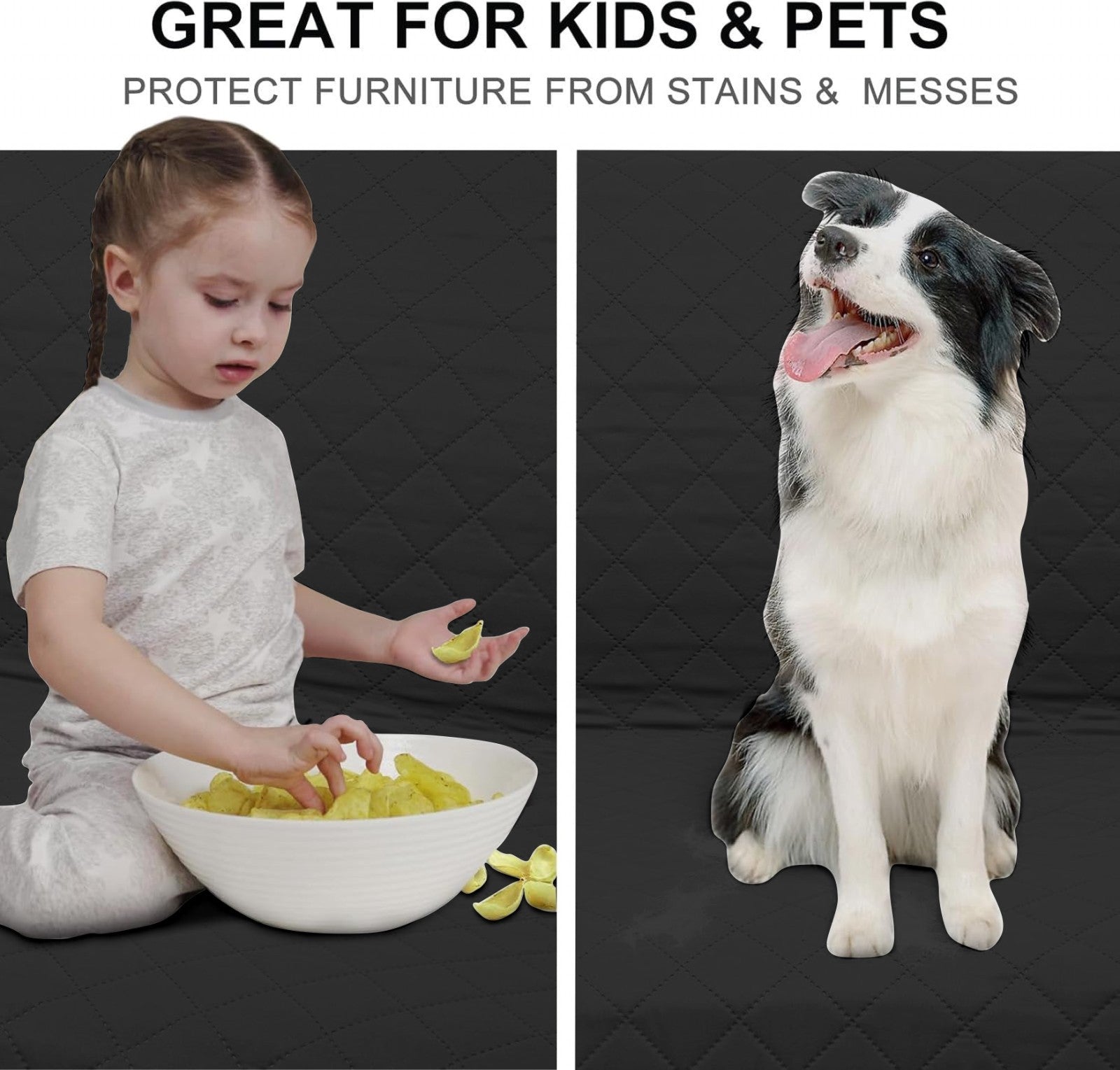 Non Slip Sofa Quilted Slip Covers Water Resistant Pet Protectors 1/2/3 Seater UK