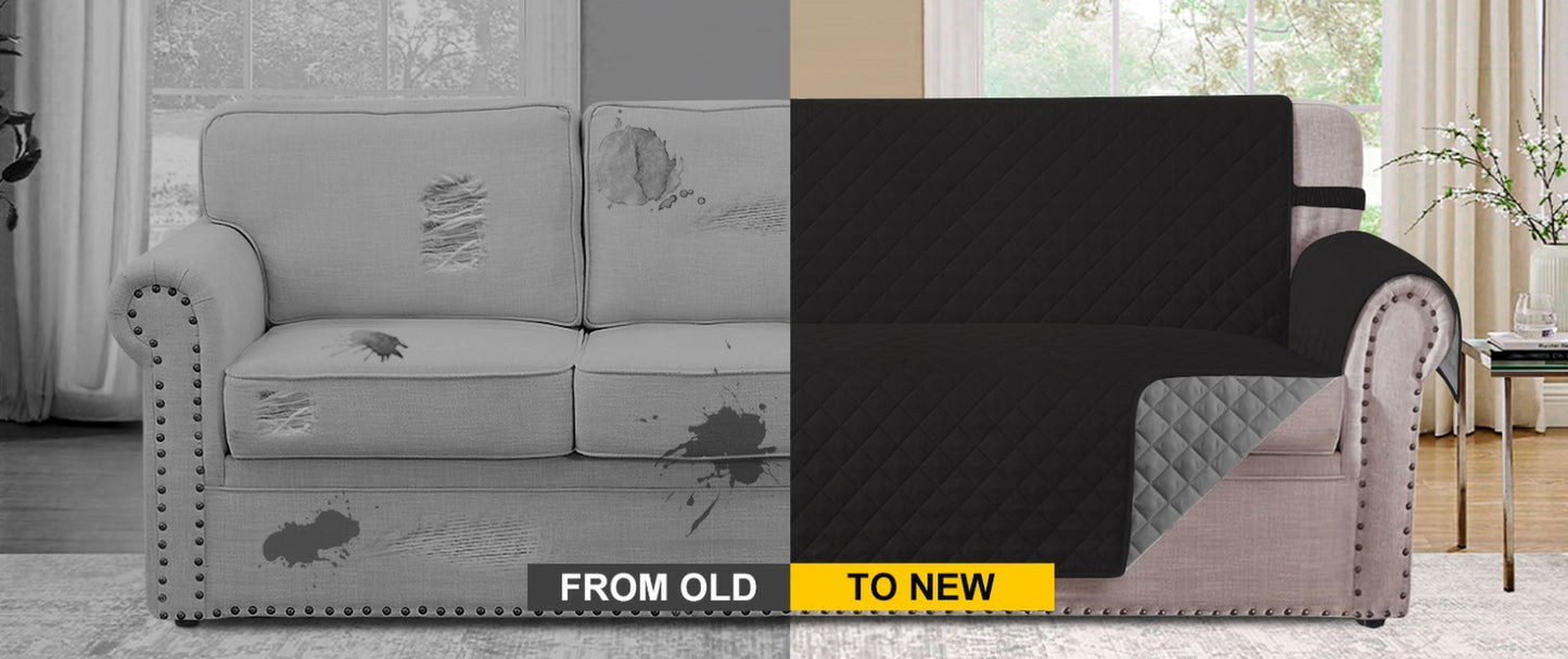 Non Slip Sofa Quilted Slip Covers Water Resistant Pet Protectors 1/2/3 Seater UK