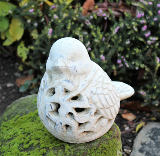 Garden Ornament Animal Candle Tea Light Bird Silhouette Decorative Stone